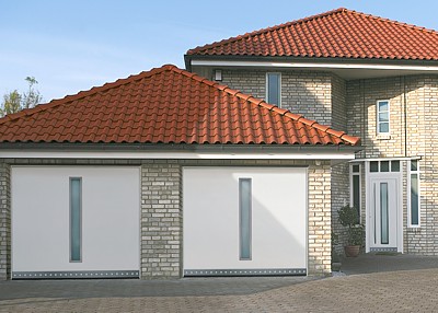 Hormann matching front entrance and garage door
